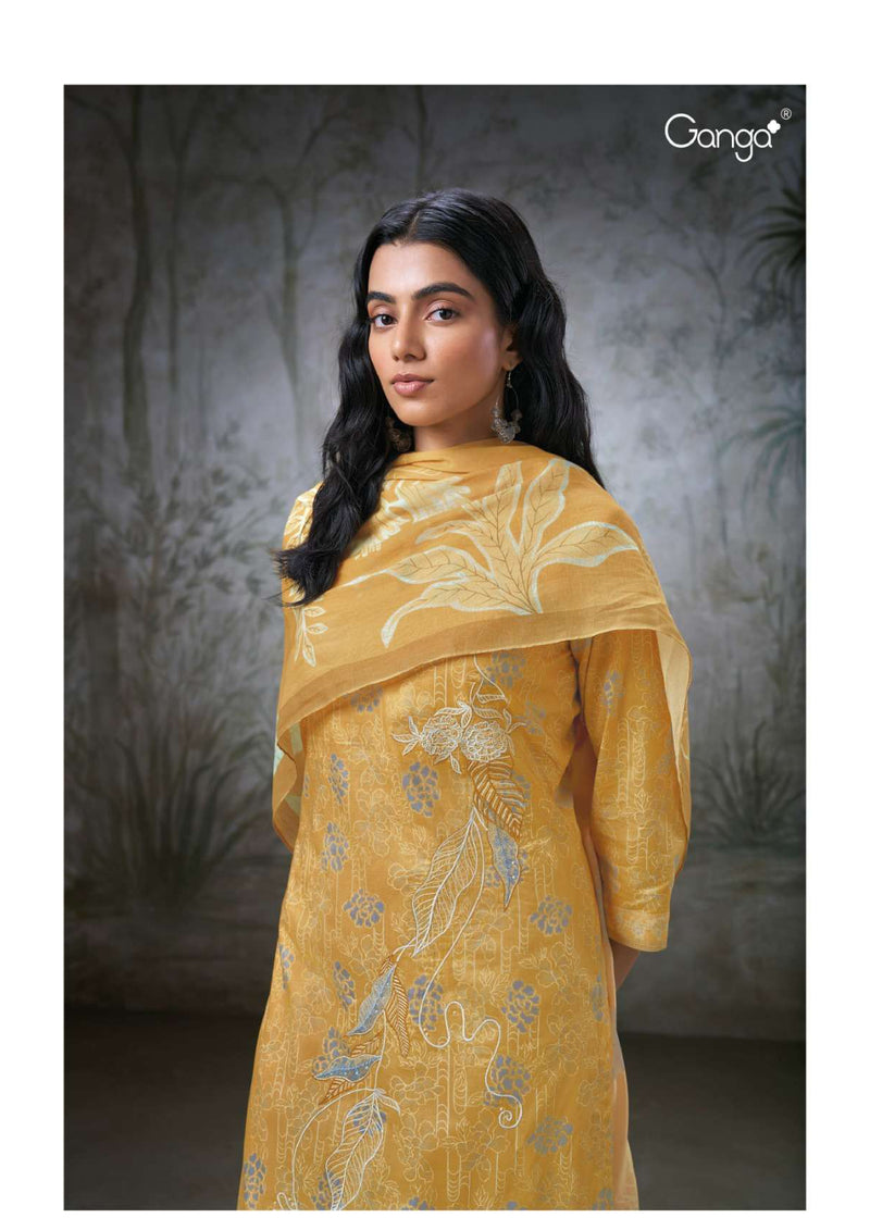 Ganga Fashion Cove 2246 Cotton Printed Embroidery Handwork Fancy Salwar Suit