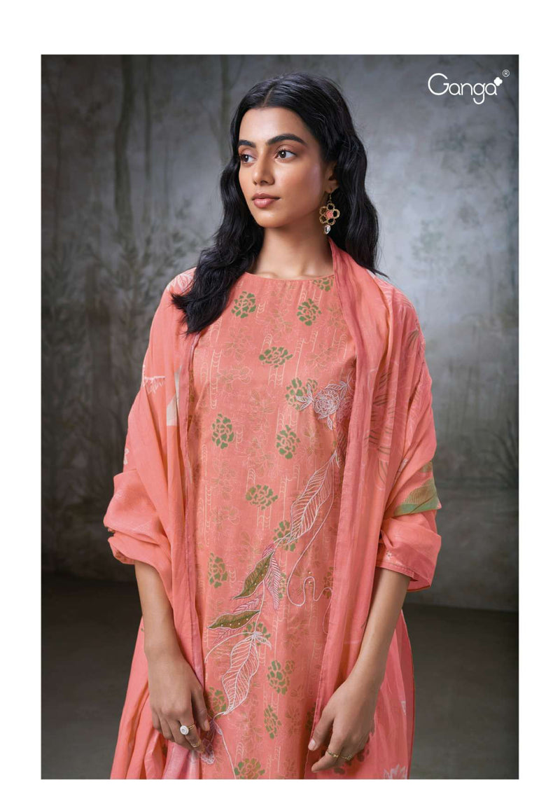 Ganga Fashion Cove 2246 Cotton Printed Embroidery Handwork Fancy Salwar Suit