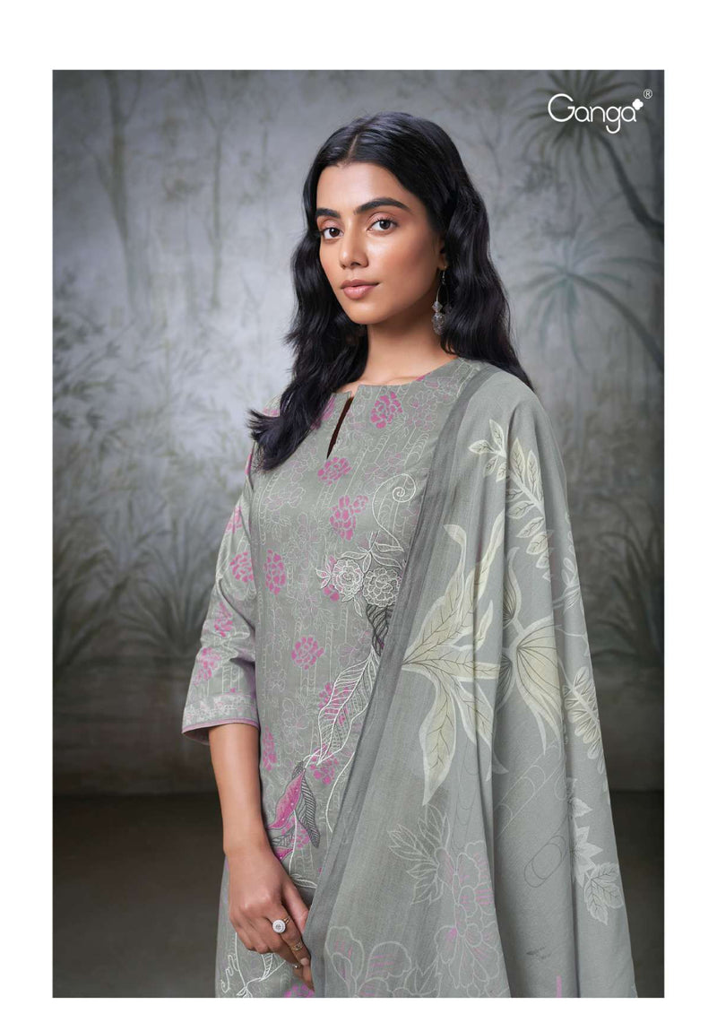 Ganga Fashion Cove 2246 Cotton Printed Embroidery Handwork Fancy Salwar Suit