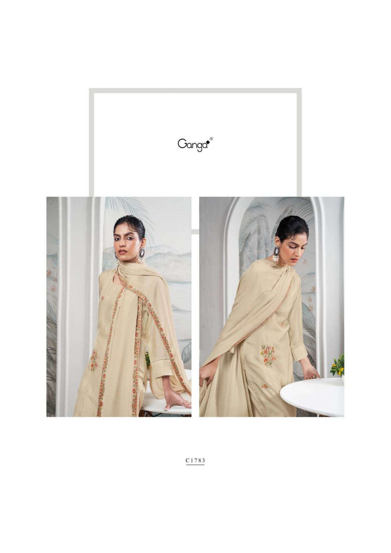 Ganga Fashion Cyra Bemberg Habutai Silk Embroidery Salwar Suit
