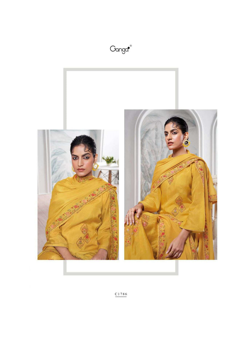 Ganga Fashion Cyra Bemberg Habutai Silk Embroidery Salwar Suit