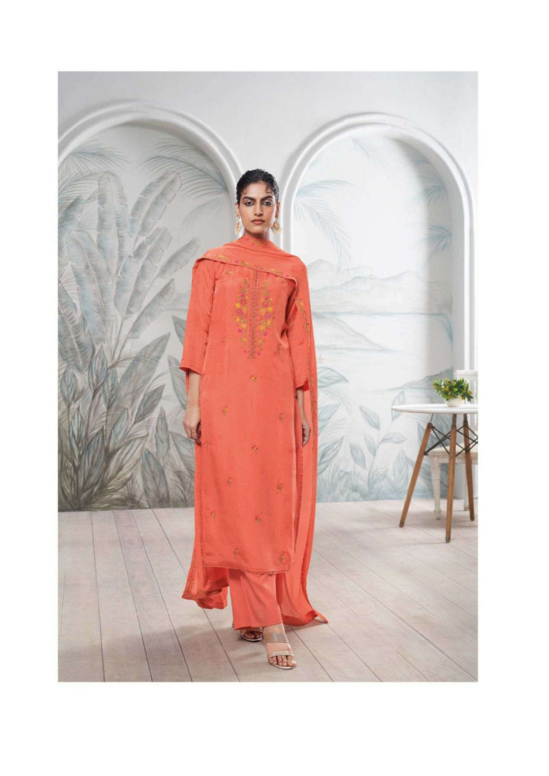 Ganga Fashion Cyra Bemberg Habutai Silk Embroidery Salwar Suit