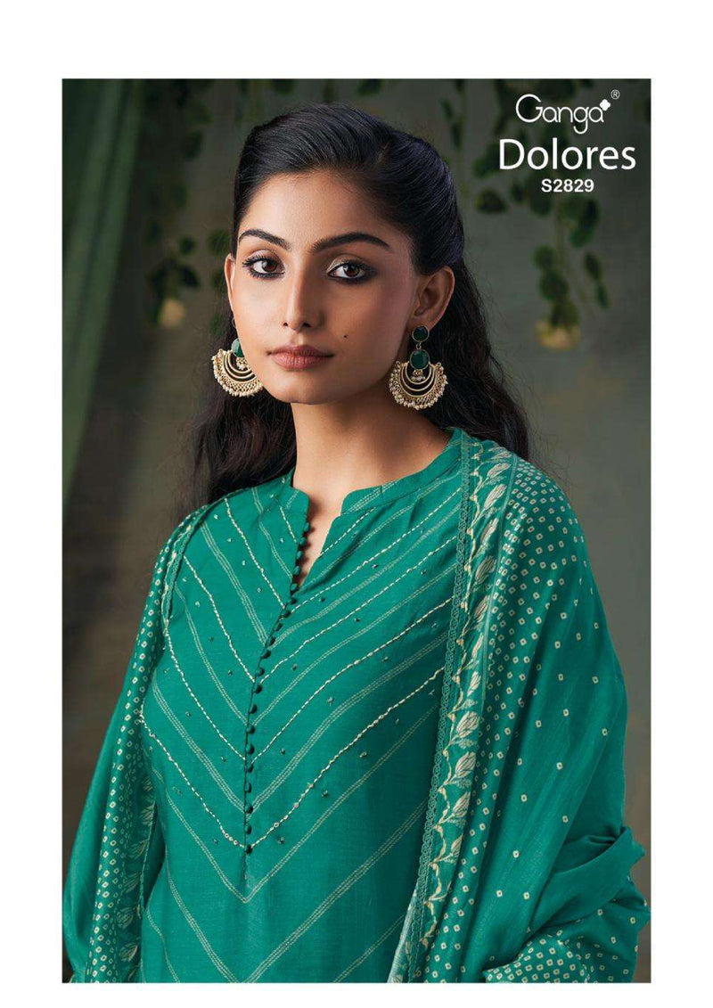 Ganga Fashion Dolores 2829 Bemberg Silk Printed Designer Salwar Suit
