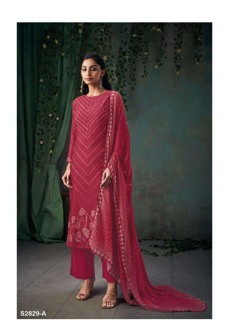 Ganga Fashion Dolores 2829 Bemberg Silk Printed Designer Salwar Suit