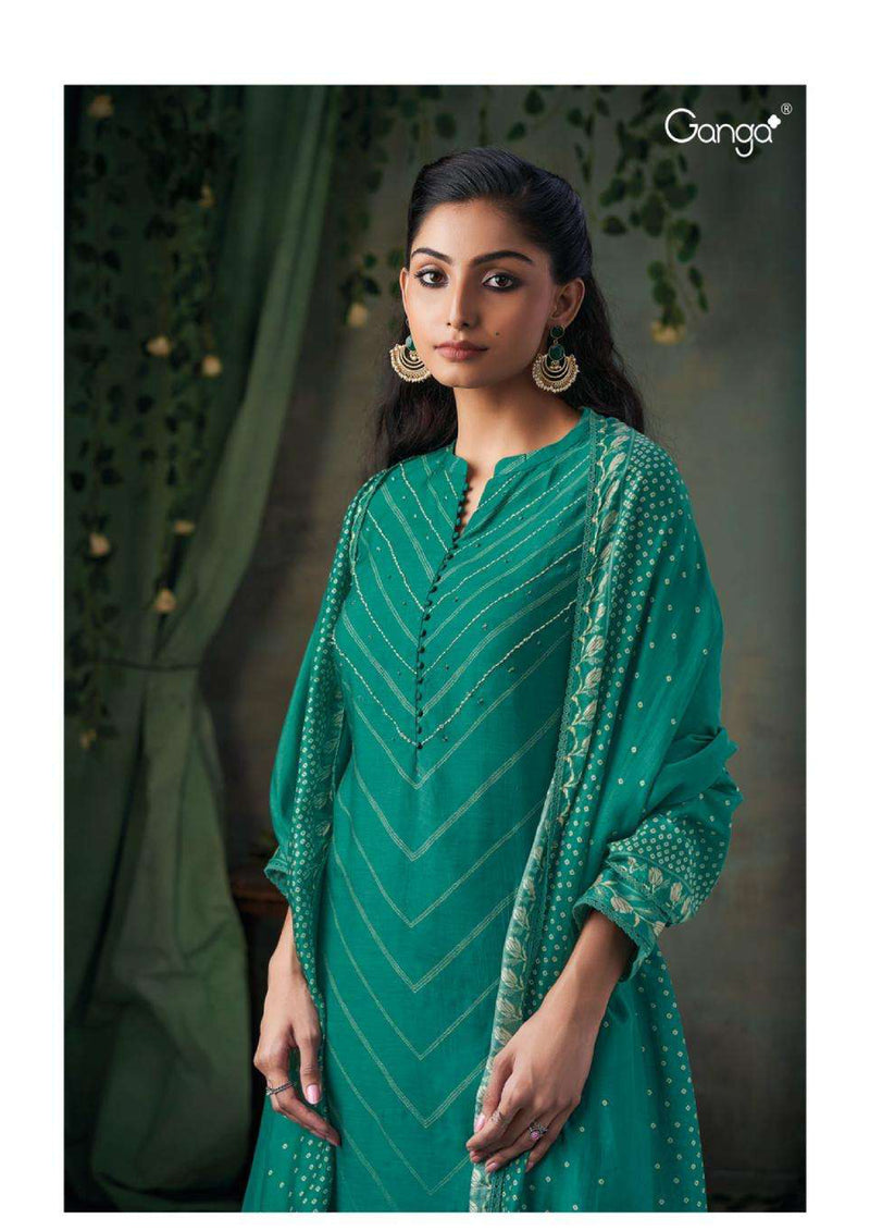 Ganga Fashion Dolores 2829 Bemberg Silk Printed Designer Salwar Suit