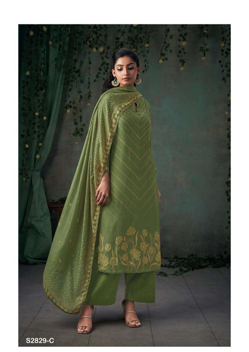 Ganga Fashion Dolores 2829 Bemberg Silk Printed Designer Salwar Suit