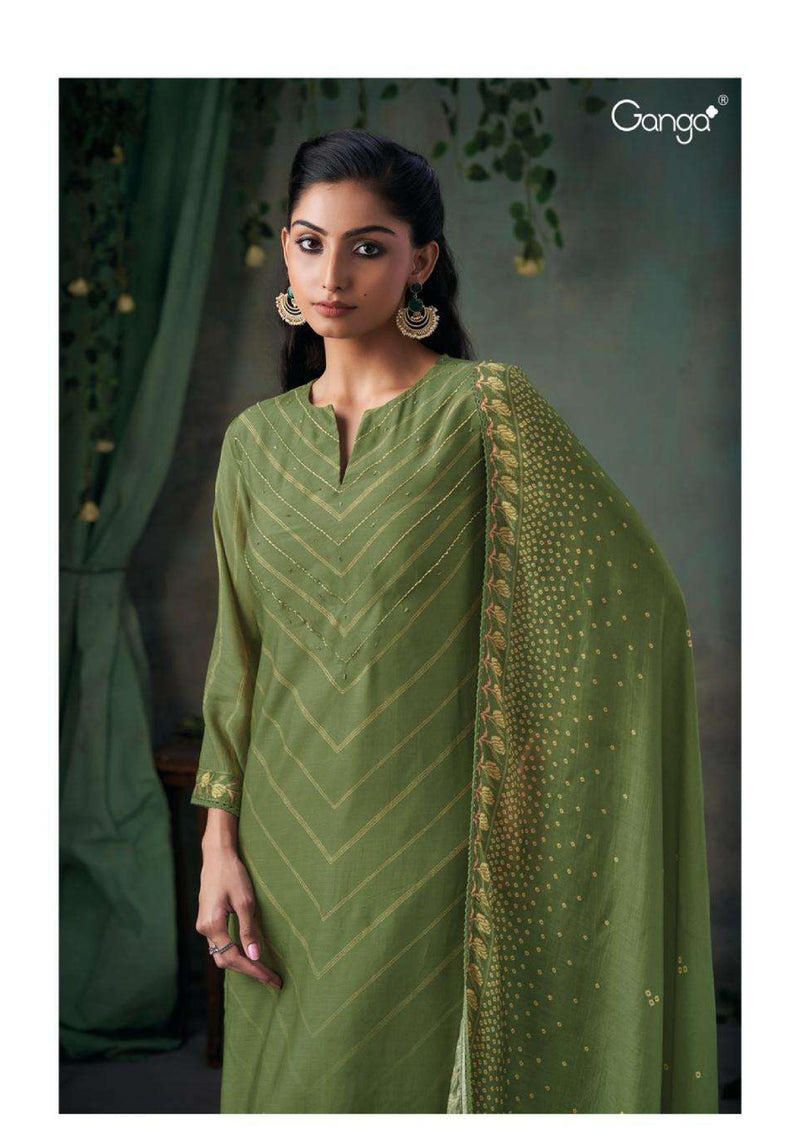 Ganga Fashion Dolores 2829 Bemberg Silk Printed Designer Salwar Suit