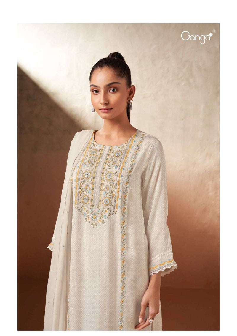 Ganga Fashion Evram 2515 Silk Jacquard Embroidery Party Wear Salwar Suit