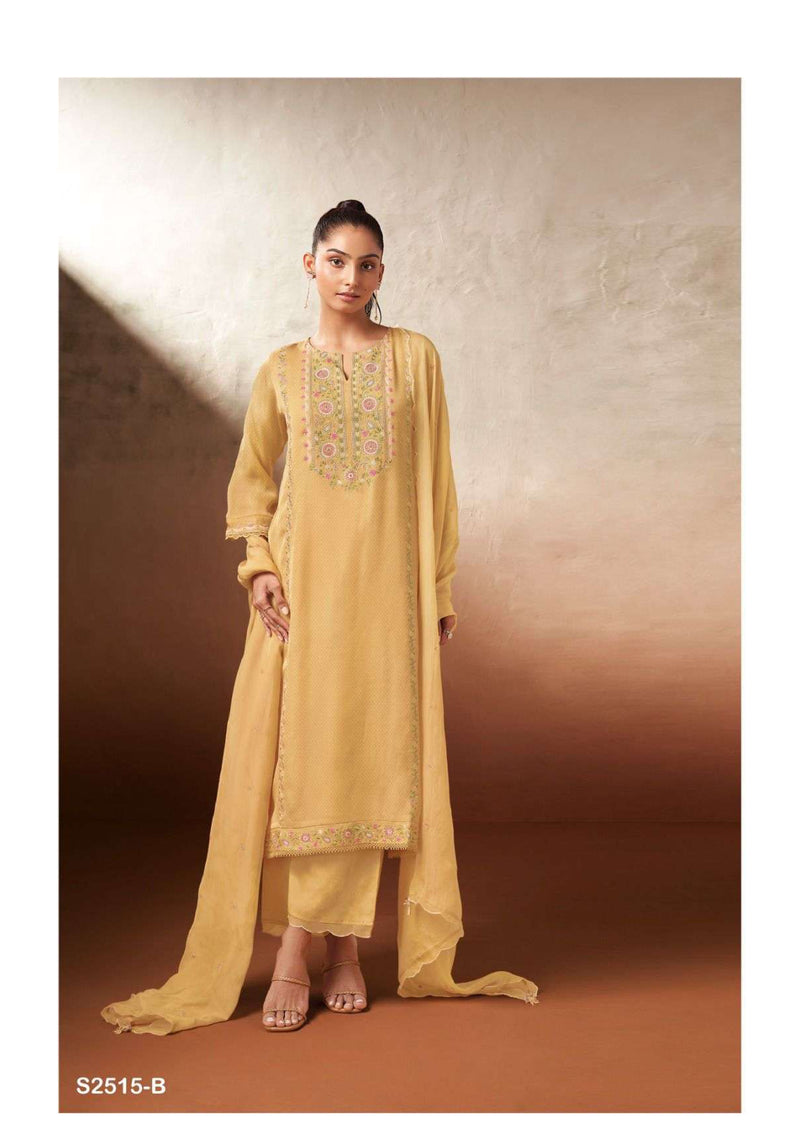 Ganga Fashion Evram 2515 Silk Jacquard Embroidery Party Wear Salwar Suit