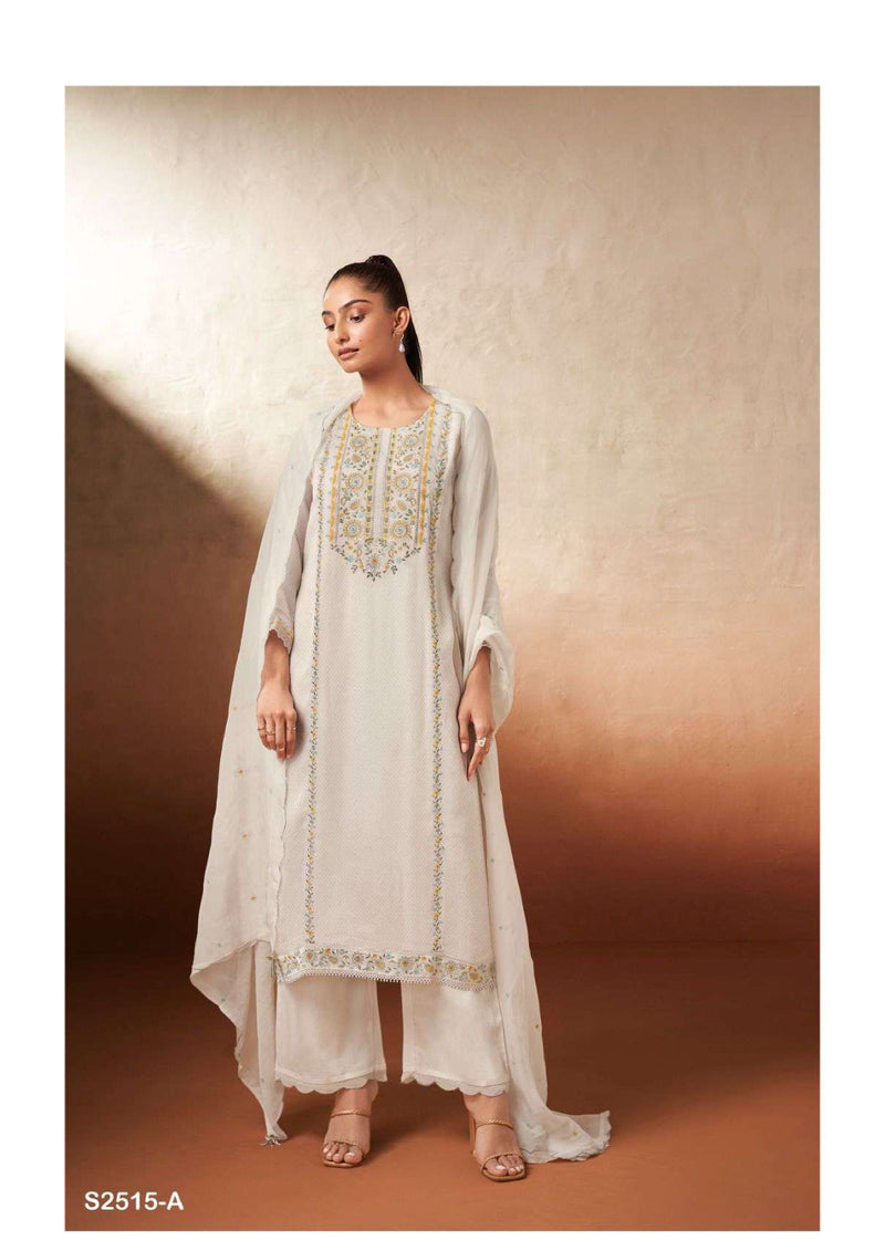 Ganga Fashion Evram 2515 Silk Jacquard Embroidery Party Wear Salwar Suit