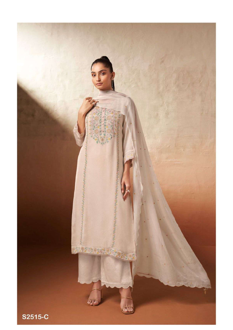Ganga Fashion Evram 2515 Silk Jacquard Embroidery Party Wear Salwar Suit