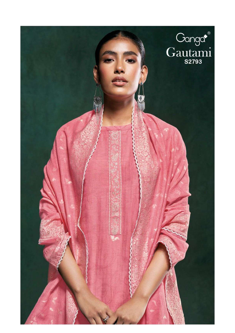 Ganga Fashion Gautami 2793 Viscose Silk Embroidery Festival Wear Salwar Kameez