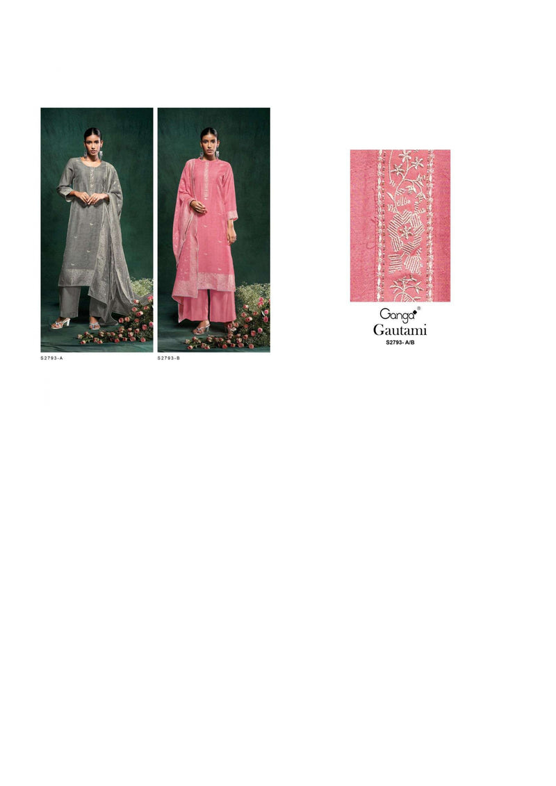 Ganga Fashion Gautami 2793 Viscose Silk Embroidery Festival Wear Salwar Kameez