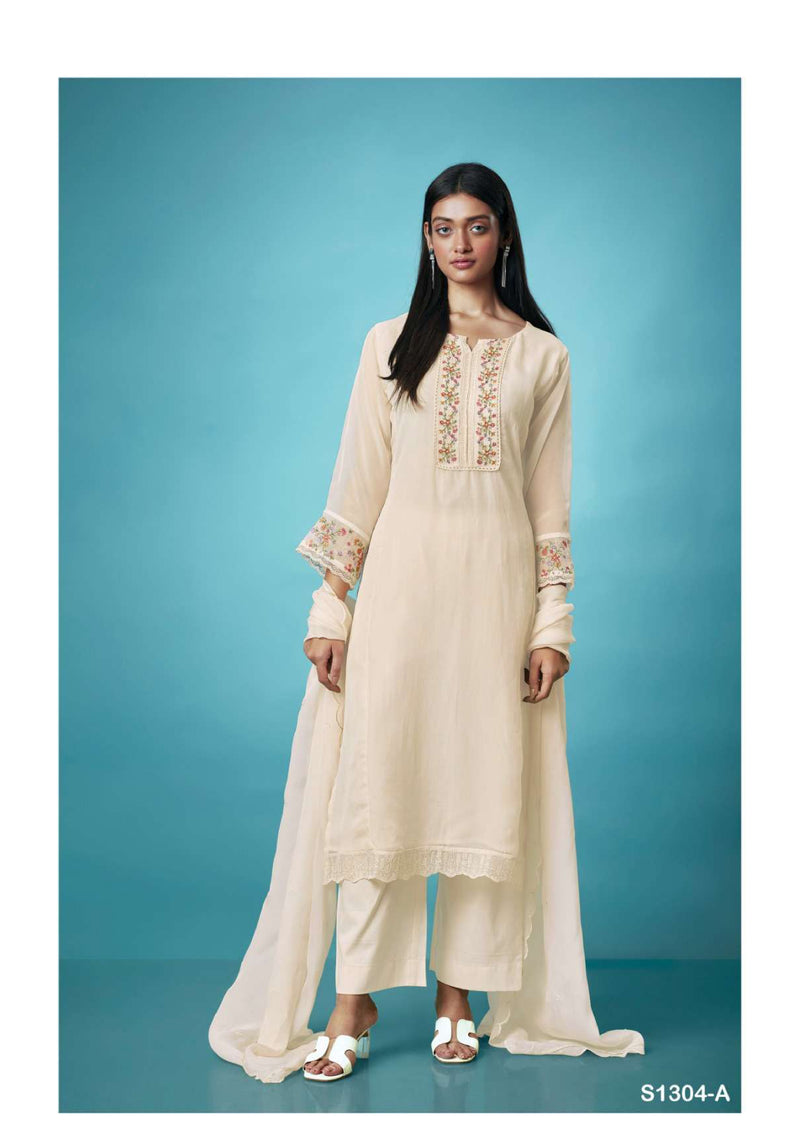 Ganga Fashion Hanna 1304 Organza Heavy Thread Embroidery Party Wear Salwar Suit