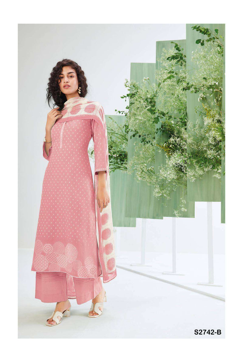 Ganga Fashion Inaaya 2742 Cotton Linen Embroidery Casual Wear Salwar Suit