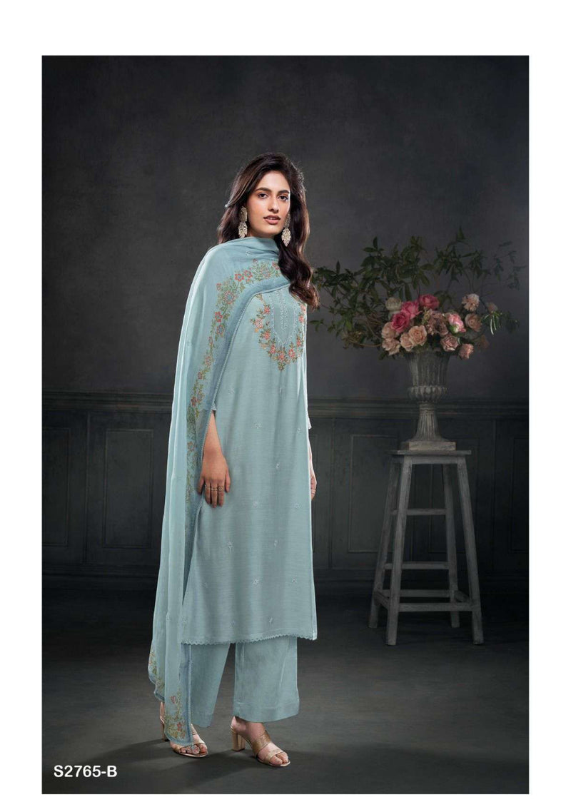Ganga Fashion Jane 2765 Silk Hand Work Embroidery Designer Salwar Suit