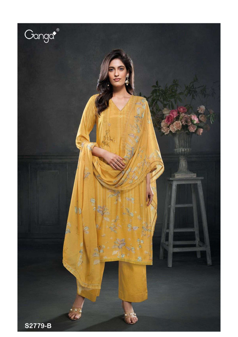 Ganga Fashion Jessalyn 2779 Bemberg Silk Printed Festival Wear Salwar Suit