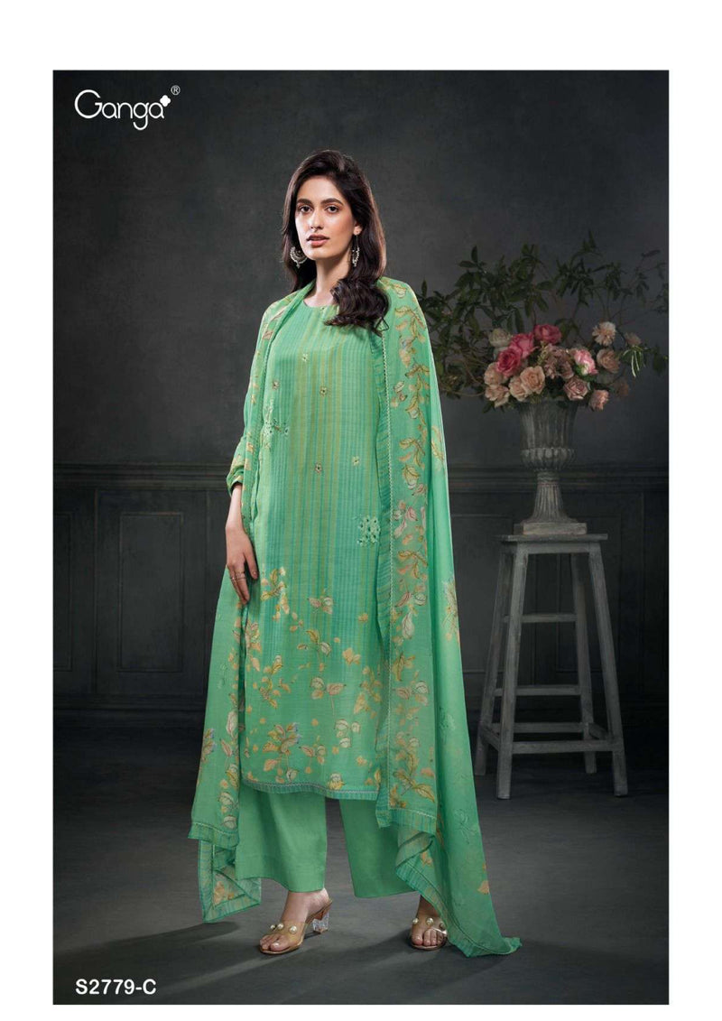 Ganga Fashion Jessalyn 2779 Bemberg Silk Printed Festival Wear Salwar Suit