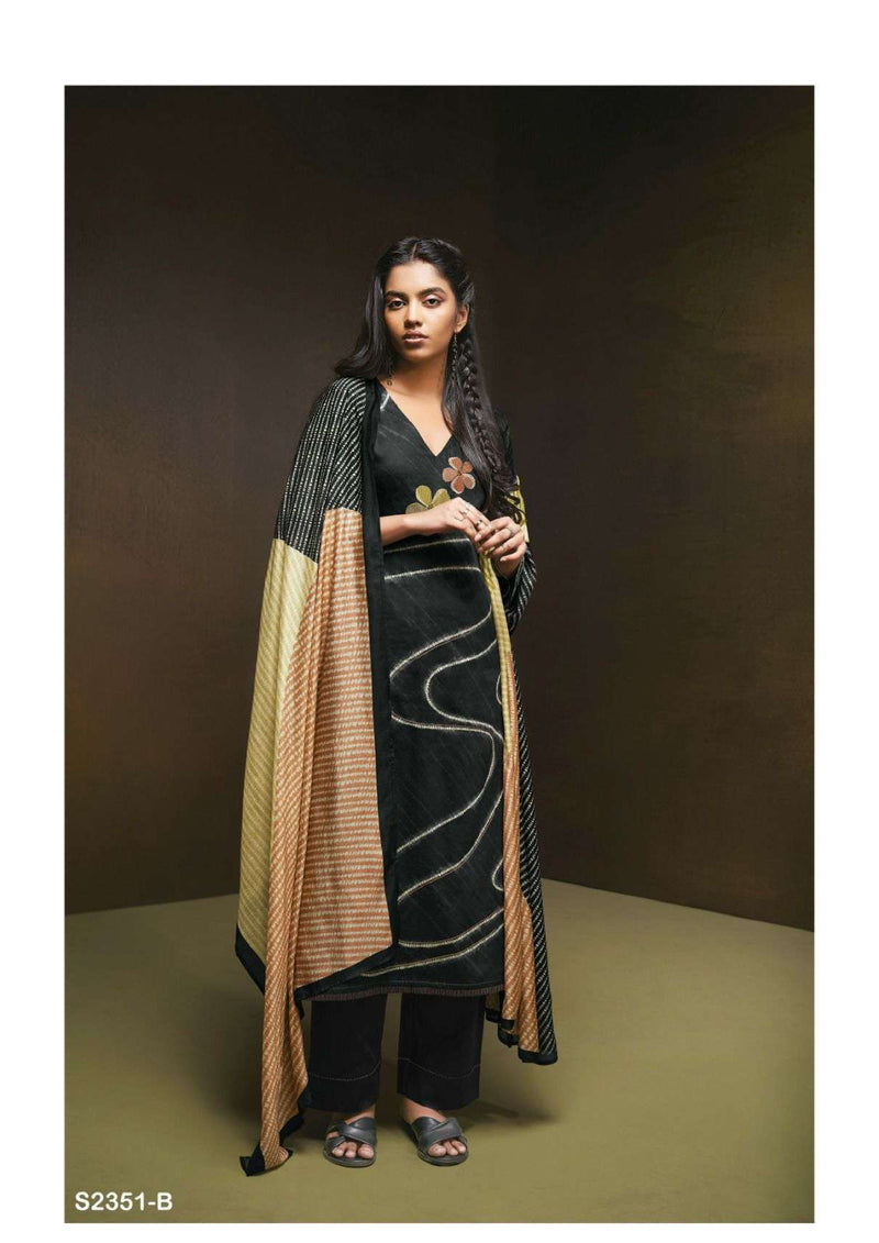 Ganga Fashion Jules 2531 Silk Satin Printed Embroidery Handwork Designer Salwar Kameez