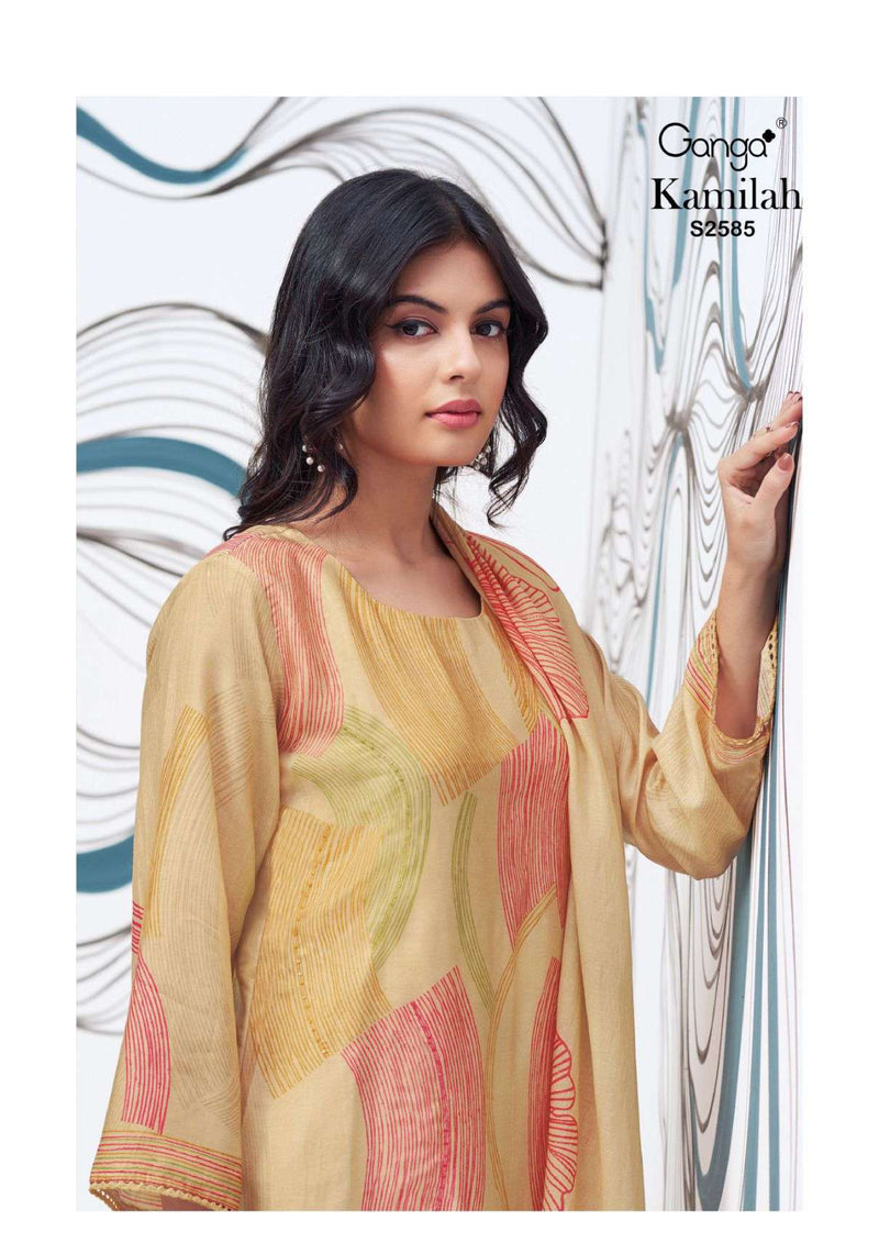 Ganga Fashion Kamilah 2585 Bemberg Silk Fancy Salwar Suit