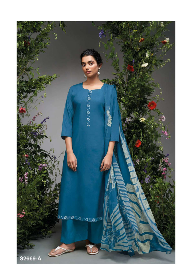Ganga Fashion Kayra 2669 Cotton Daman Printed Fancy Salwar Suit