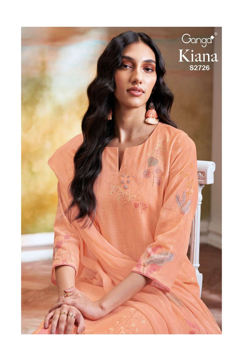 Ganga Fashion Kiana 2726 Cotton Linen Printed Daily Wear Salwar Suit