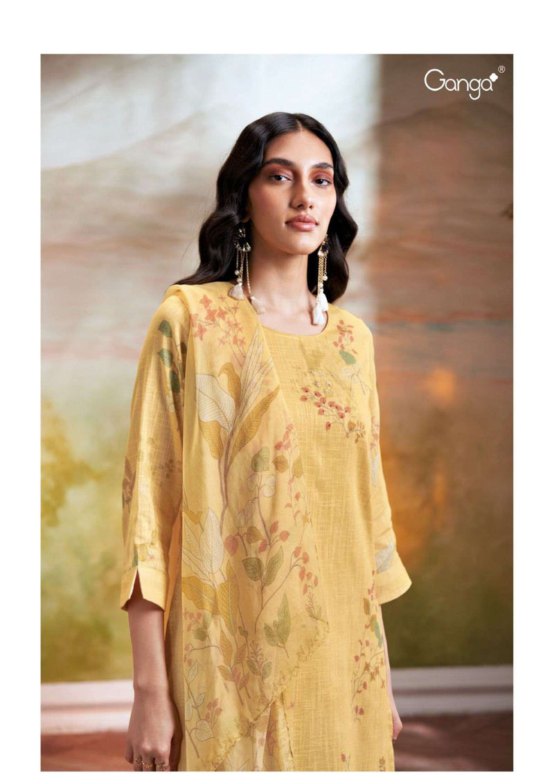 Ganga Fashion Kiana 2726 Cotton Linen Printed Daily Wear Salwar Suit