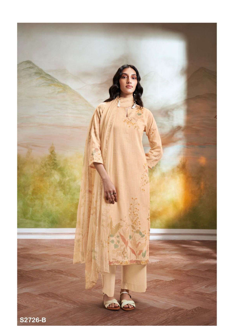 Ganga Fashion Kiana 2726 Cotton Linen Printed Daily Wear Salwar Suit