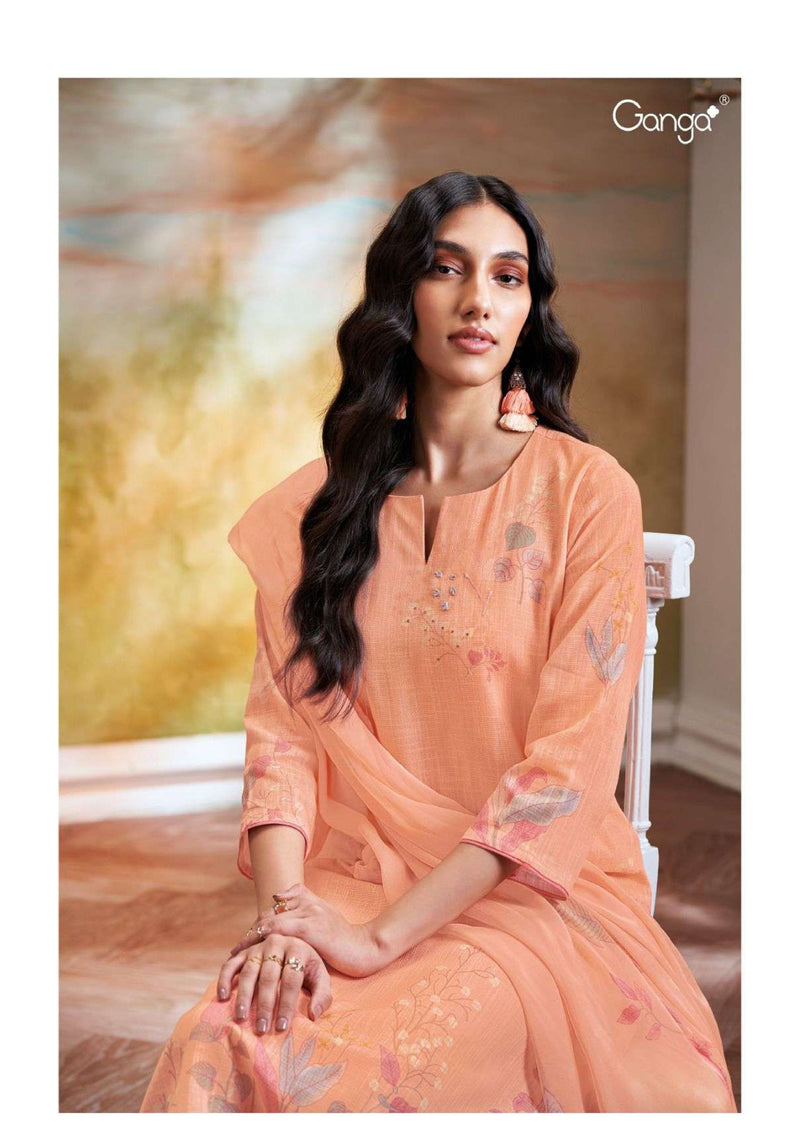 Ganga Fashion Kiana 2726 Cotton Linen Printed Daily Wear Salwar Suit