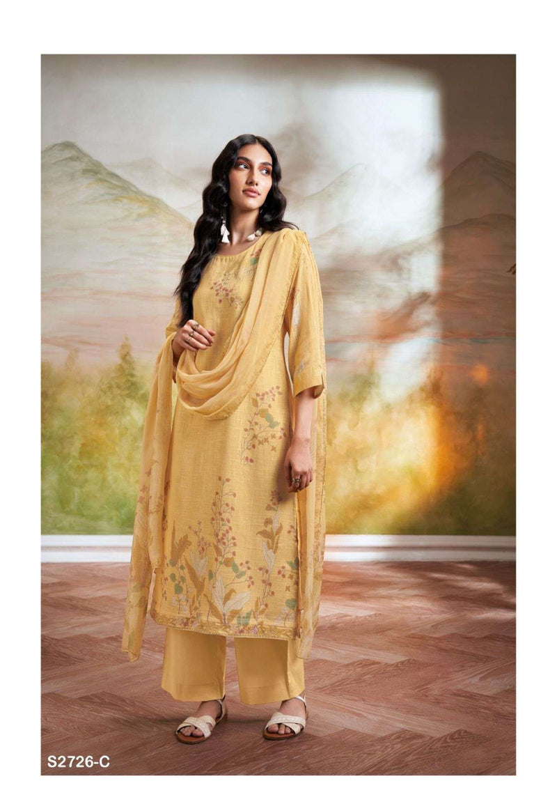 Ganga Fashion Kiana 2726 Cotton Linen Printed Daily Wear Salwar Suit