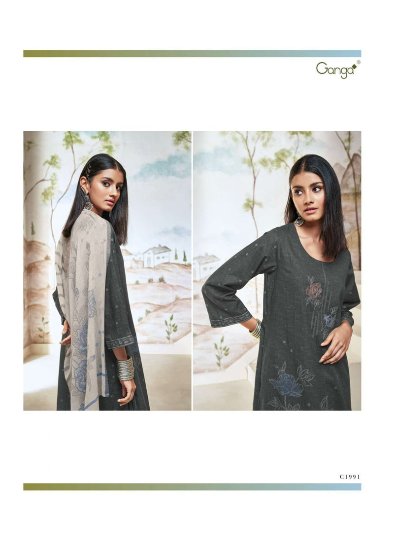 Ganga Fashion Kuhu Cotton Printed Embroidery Hand Work Fancy Salwar Kameez
