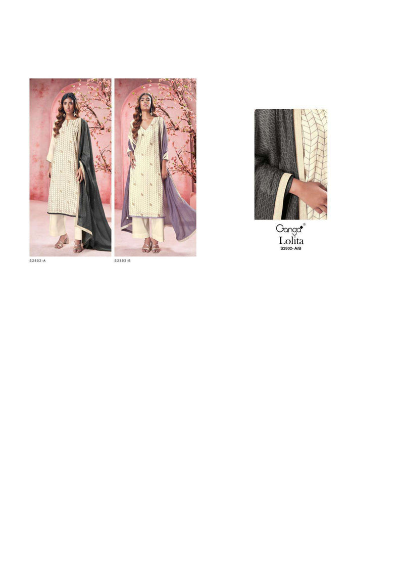 Ganga Fashion Lolita 2802 Bemberg Silk Heavy Designer Salwar Suit
