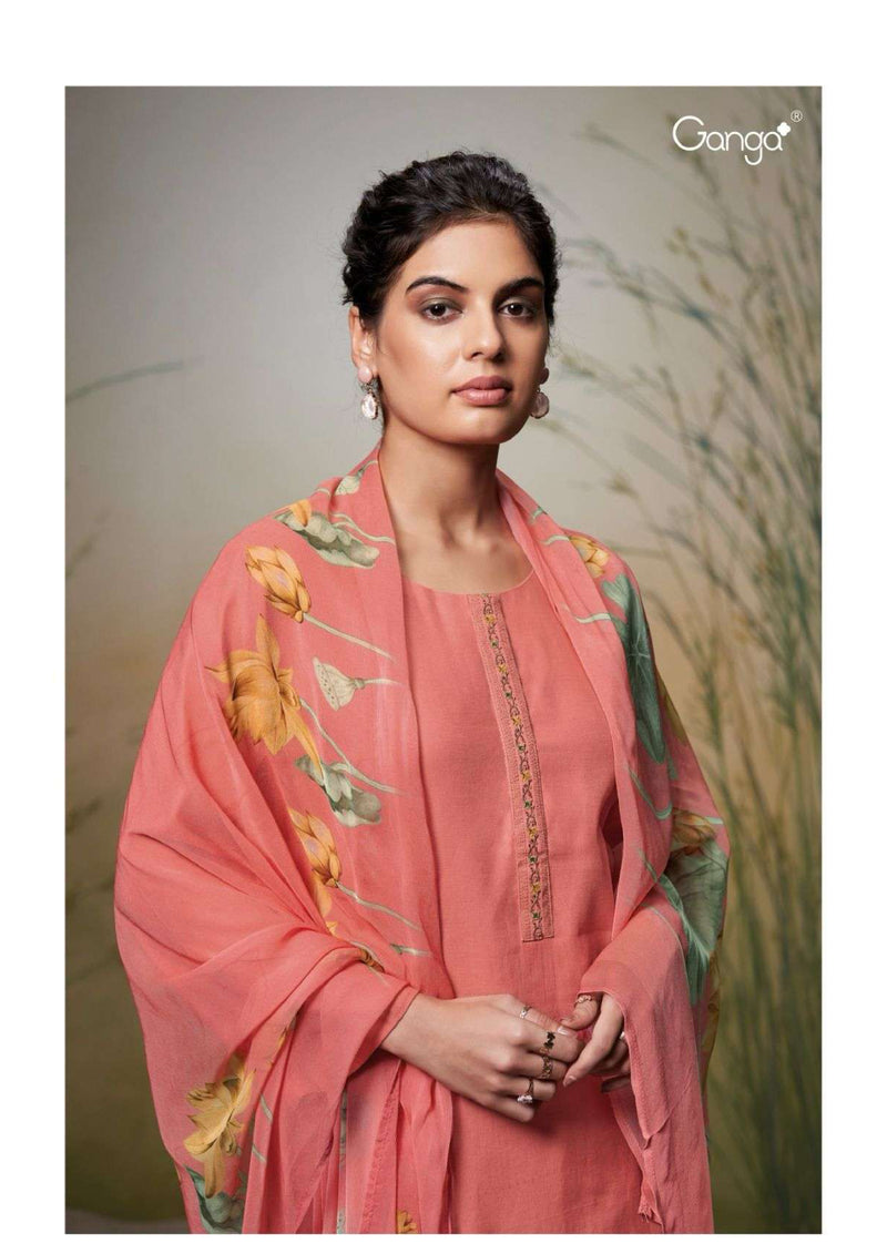 Ganga Fashion Madalyn 2530 Cotton Silk Embroidery Designer Casual Wear Salwar Suit