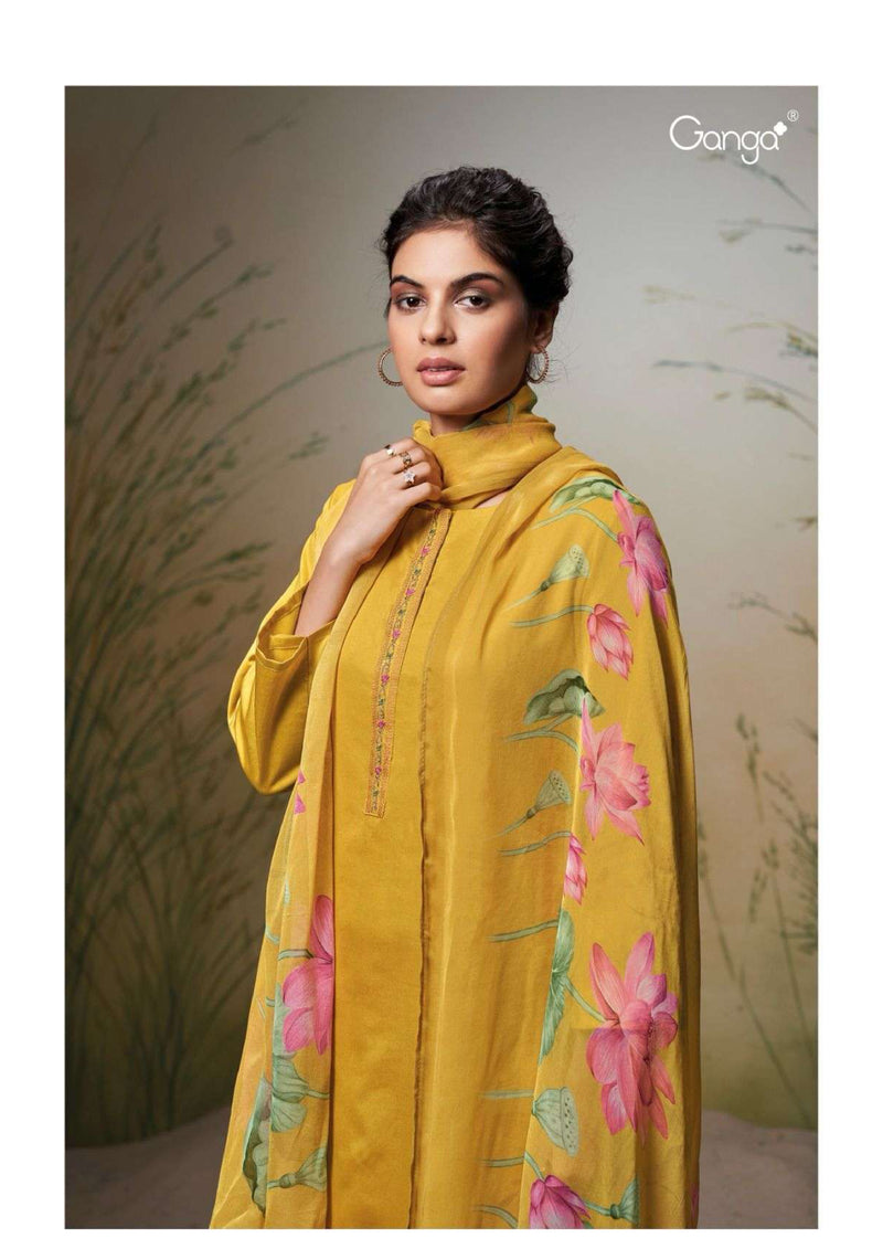 Ganga Fashion Madalyn 2530 Cotton Silk Embroidery Designer Casual Wear Salwar Suit