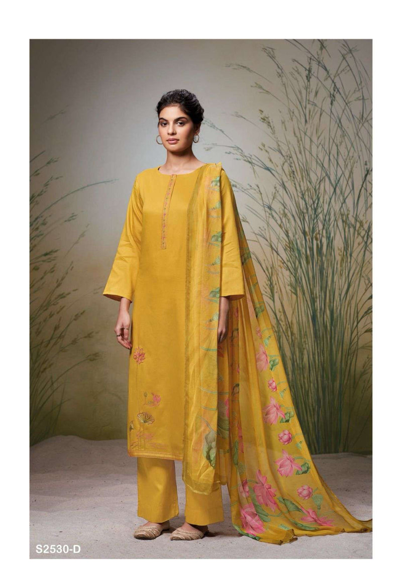Ganga Fashion Madalyn 2530 Cotton Silk Embroidery Designer Casual Wear Salwar Suit