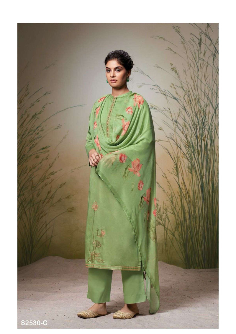 Ganga Fashion Madalyn 2530 Cotton Silk Embroidery Designer Casual Wear Salwar Suit