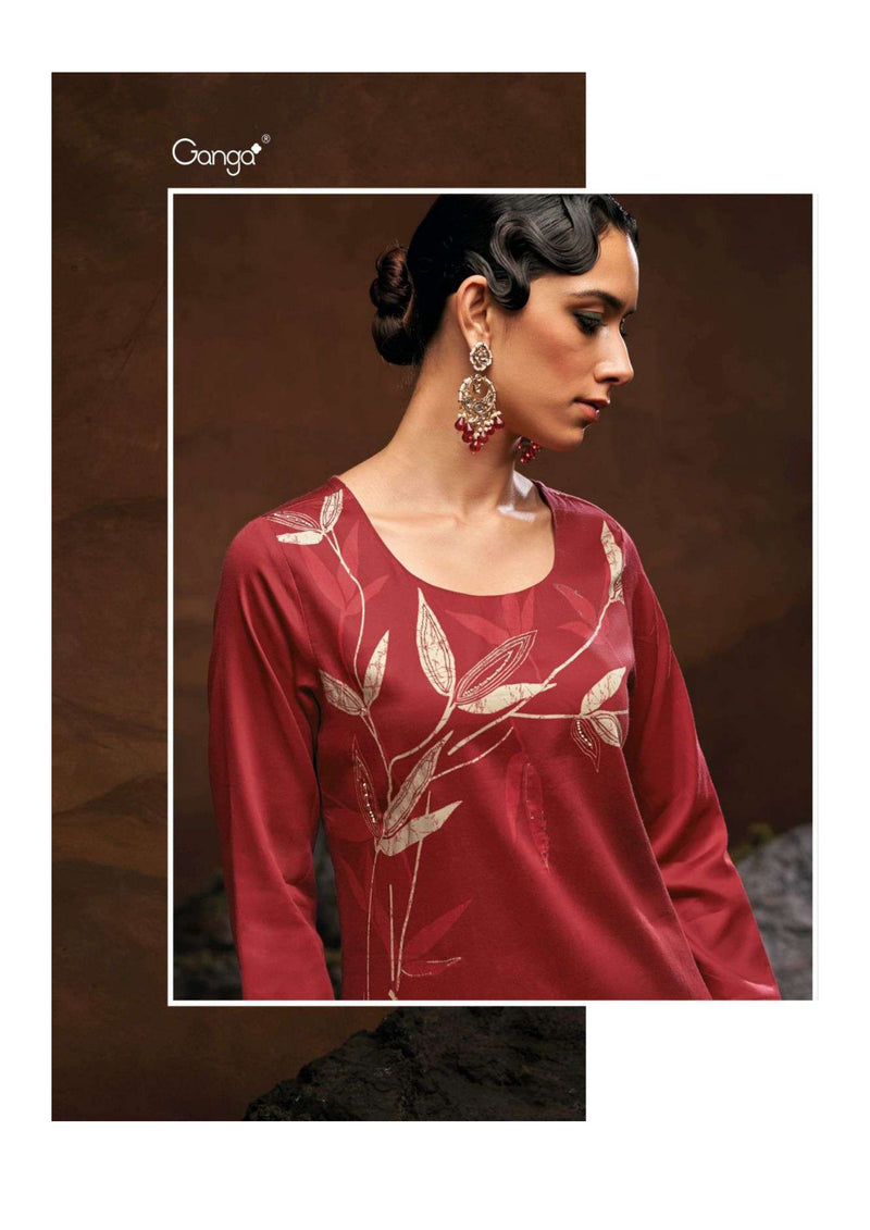 Ganga Fashion Mahnoor Cotton Silk Hand Embroidery Fancy Salwar Kameez