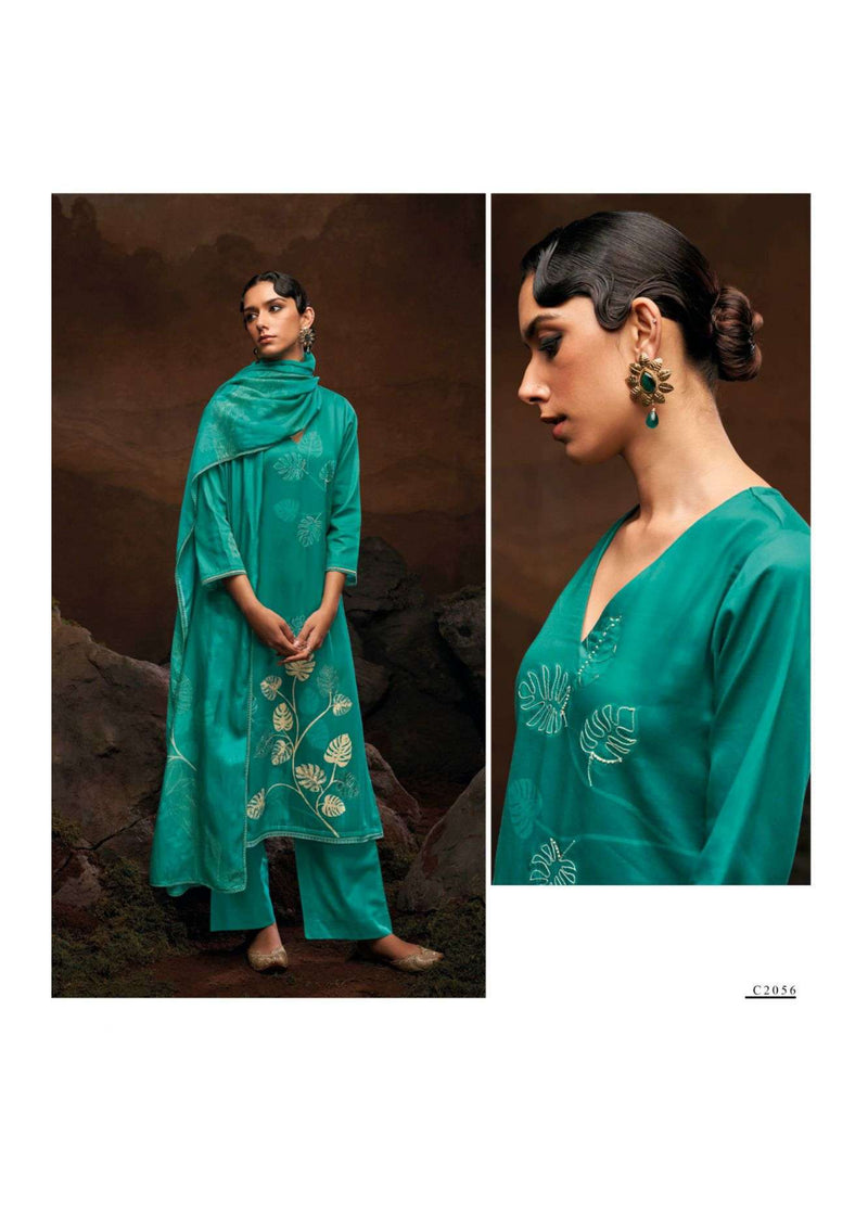 Ganga Fashion Mahnoor Cotton Silk Hand Embroidery Fancy Salwar Kameez