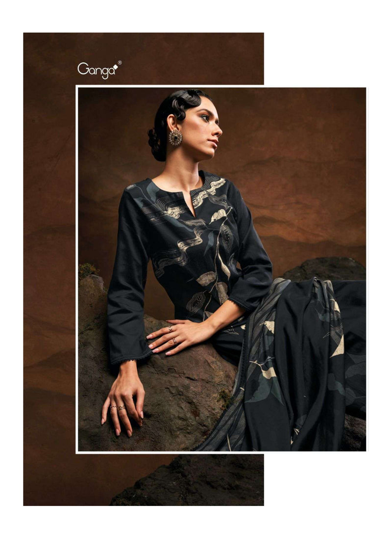 Ganga Fashion Mahnoor Cotton Silk Hand Embroidery Fancy Salwar Kameez