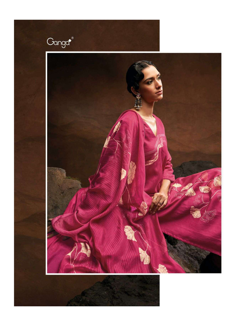Ganga Fashion Mahnoor Cotton Silk Hand Embroidery Fancy Salwar Kameez
