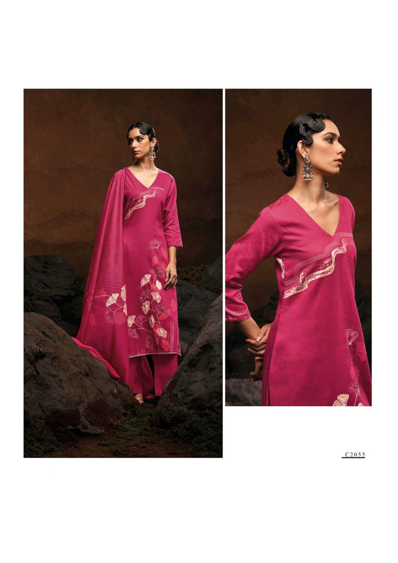 Ganga Fashion Mahnoor Cotton Silk Hand Embroidery Fancy Salwar Kameez