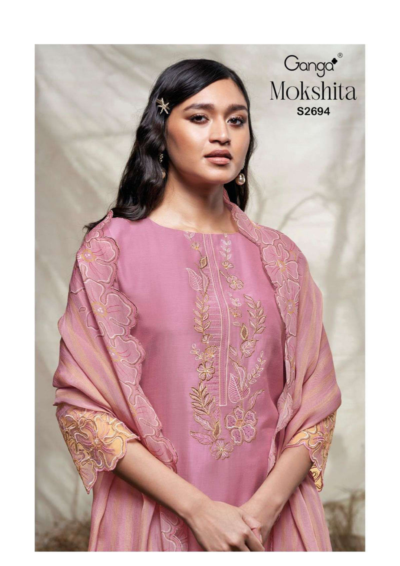 Ganga Fashion Mokshita 2694 Bemberg Silk Handwork Designer Salwar Suit