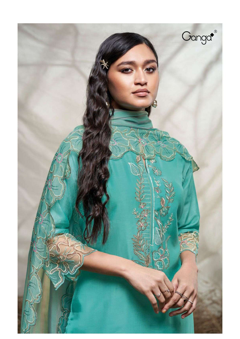 Ganga Fashion Mokshita 2694 Bemberg Silk Handwork Designer Salwar Suit