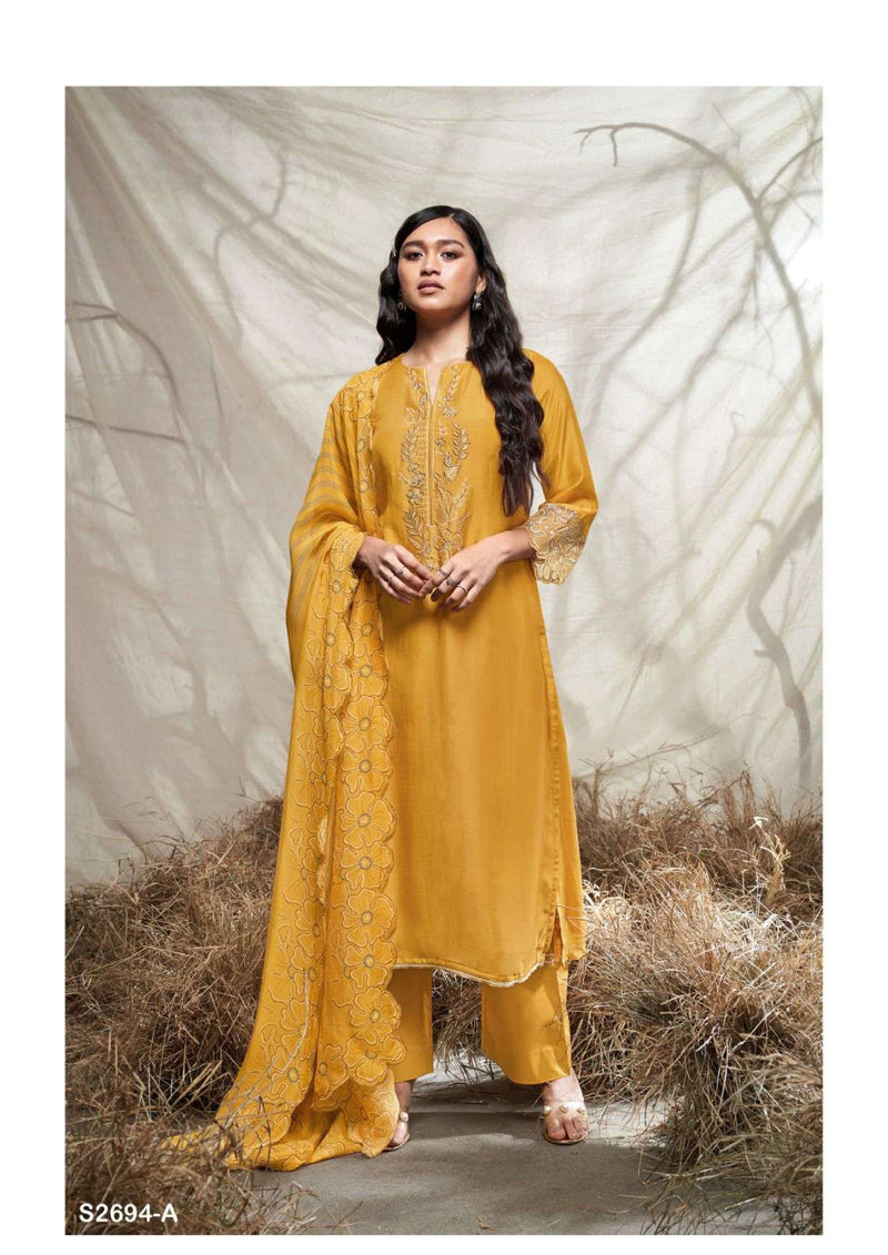 Ganga Fashion Mokshita 2694 Bemberg Silk Handwork Designer Salwar Suit