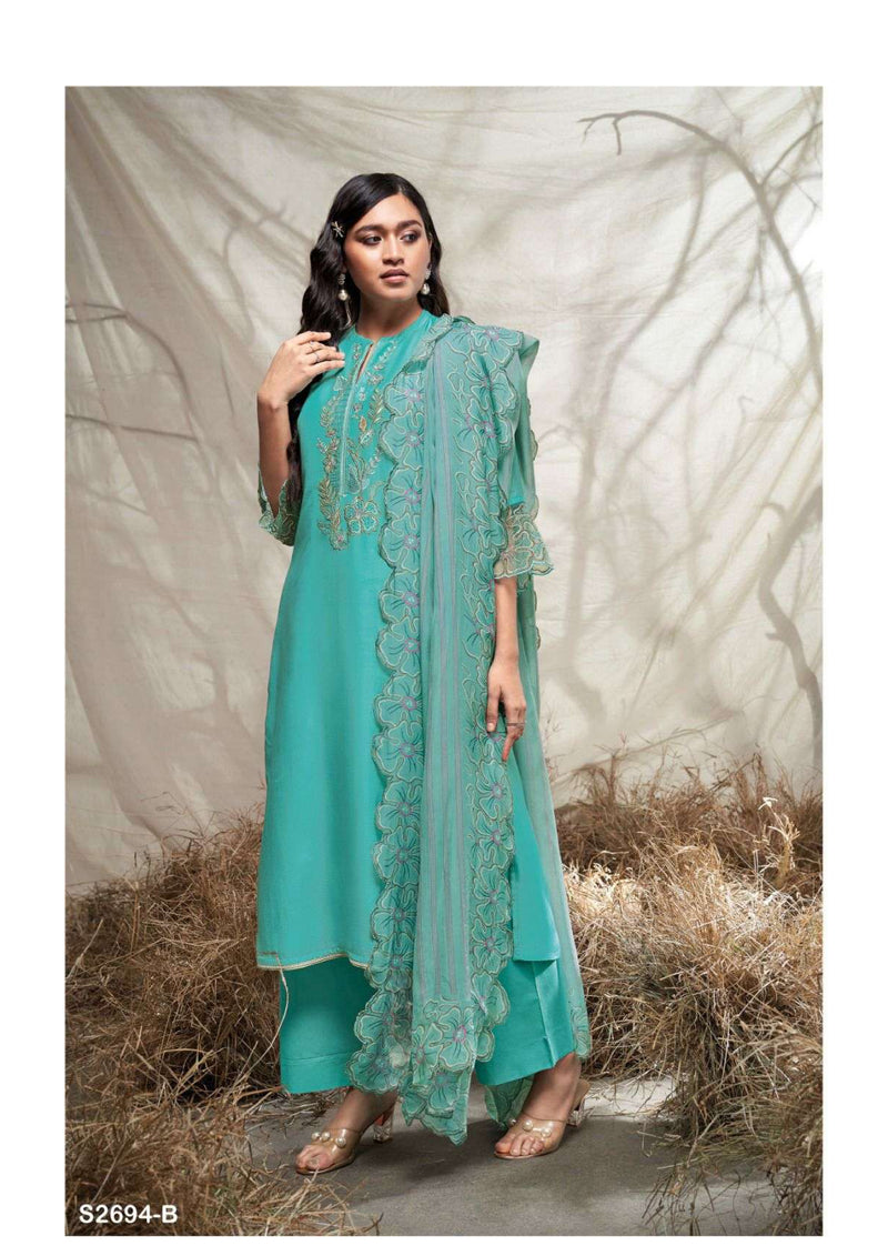Ganga Fashion Mokshita 2694 Bemberg Silk Handwork Designer Salwar Suit