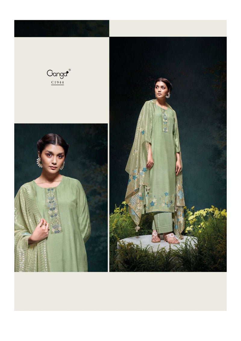 Ganga Fashion Navodya Bemberg Silk Designer Salwar Suit Collection