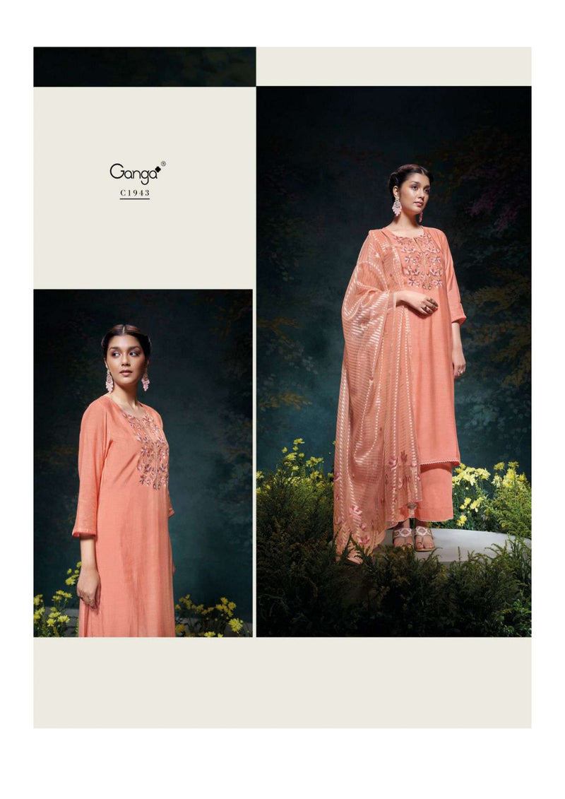 Ganga Fashion Navodya Bemberg Silk Designer Salwar Suit Collection