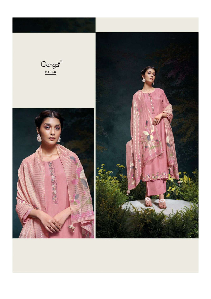 Ganga Fashion Navodya Bemberg Silk Designer Salwar Suit Collection