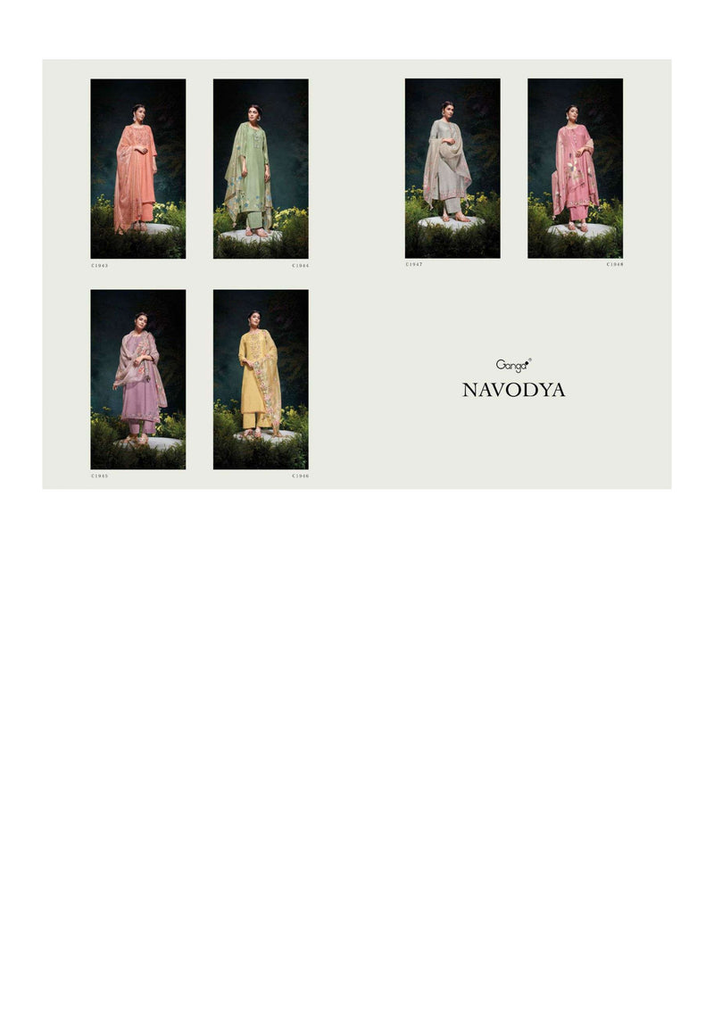 Ganga Fashion Navodya Bemberg Silk Designer Salwar Suit Collection