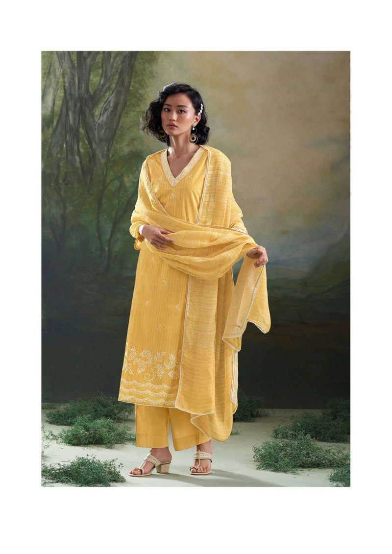 Ganga Fashion Nihira Cotton Linen Printed Festival Wear Salwar Suit
